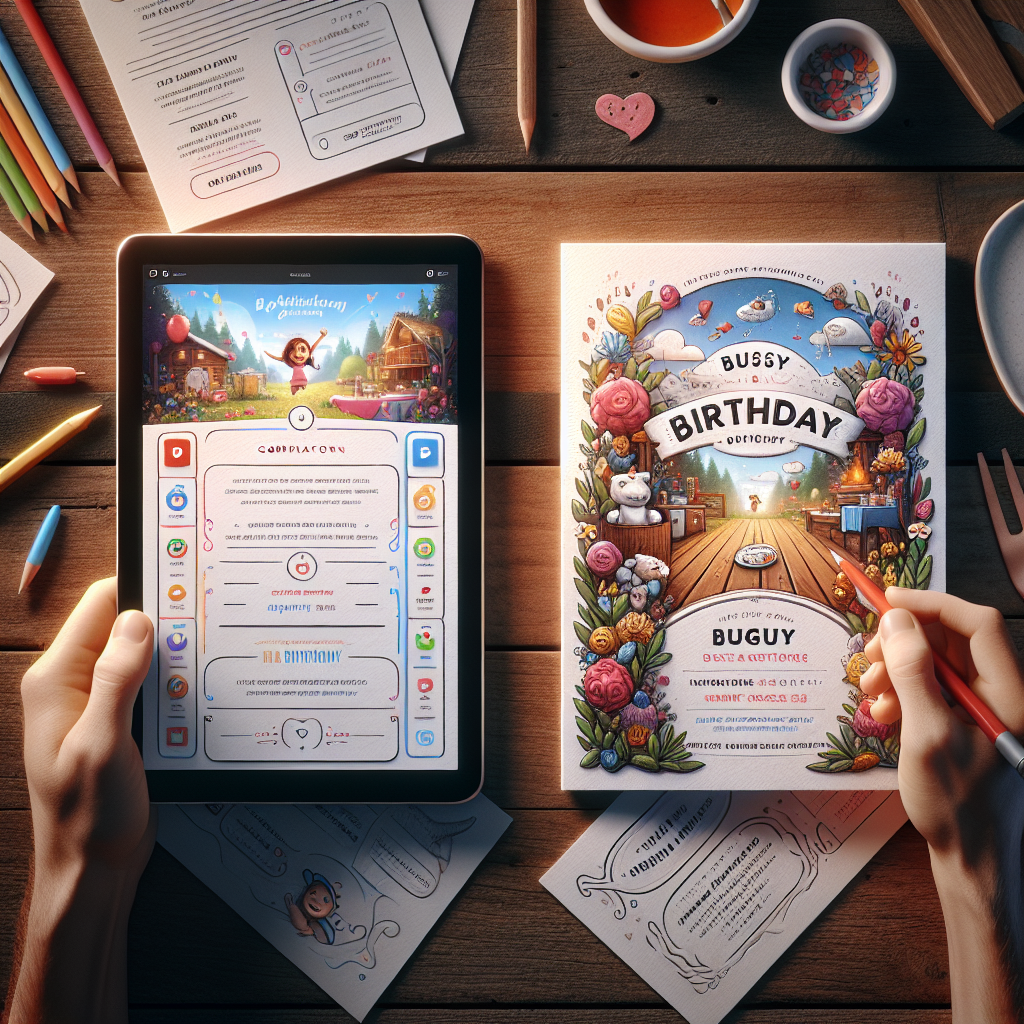 Digital vs Paper Birthday Invitations for busy moms