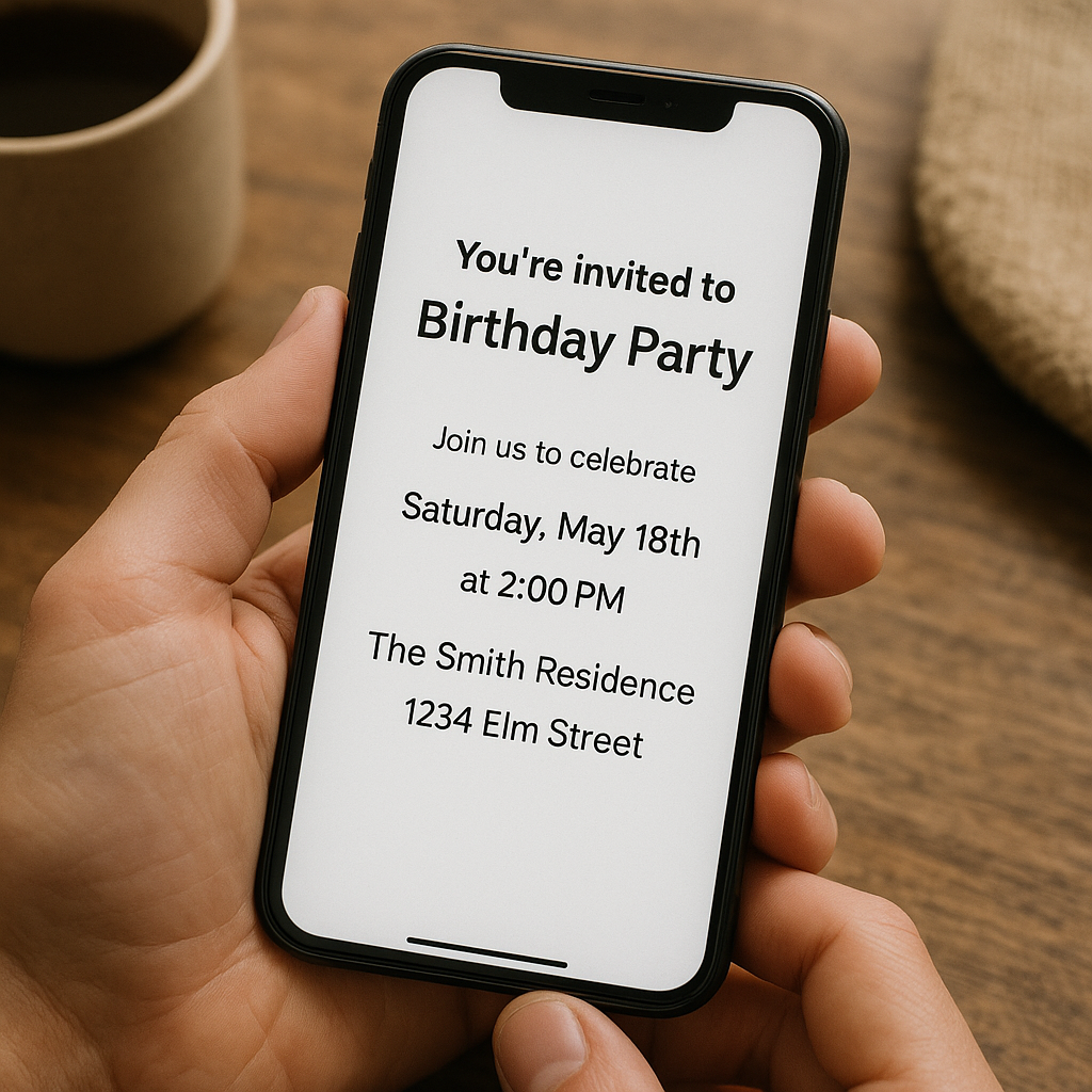 text invitations for birthday parties