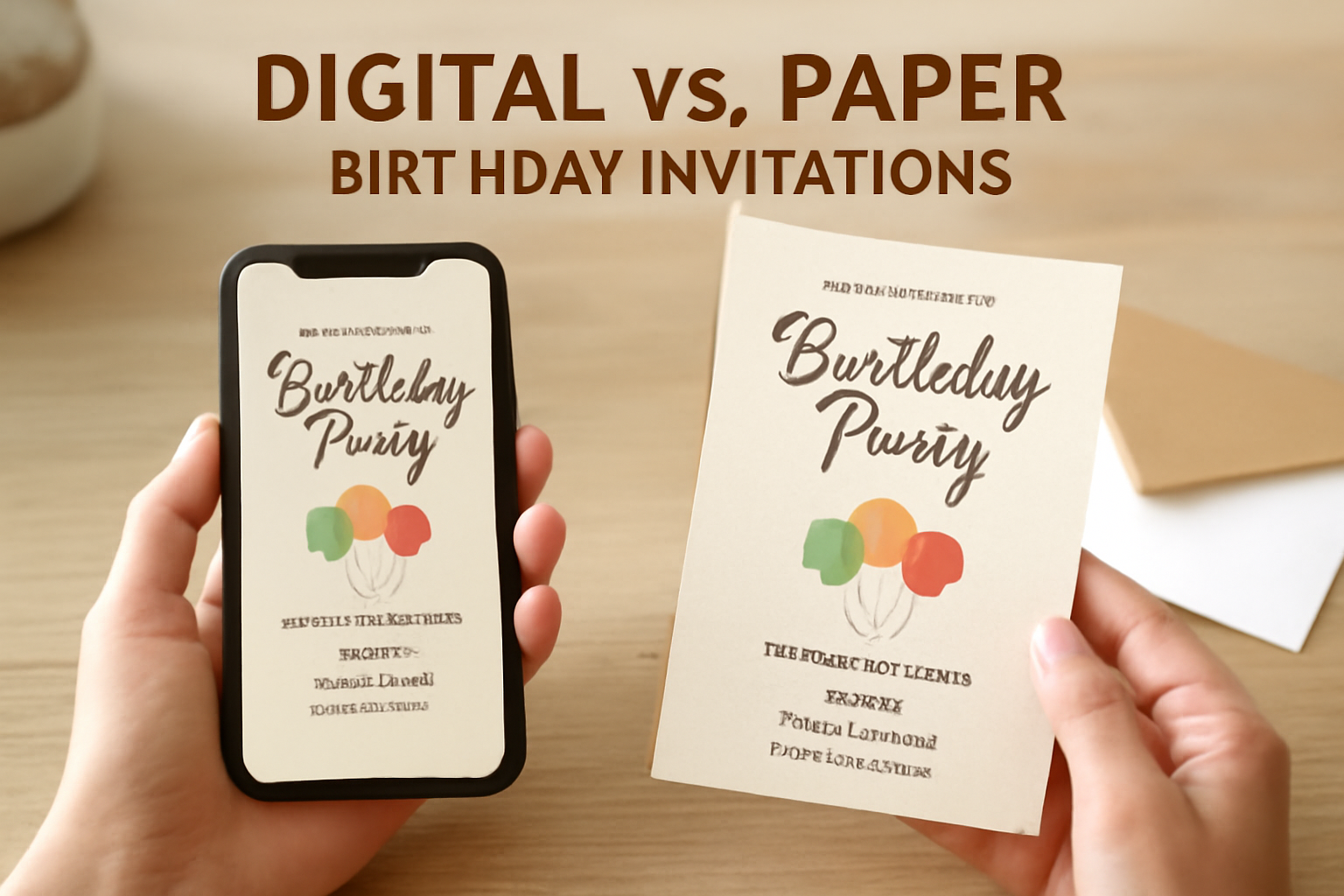 Digital vs Paper Birthday Invitations