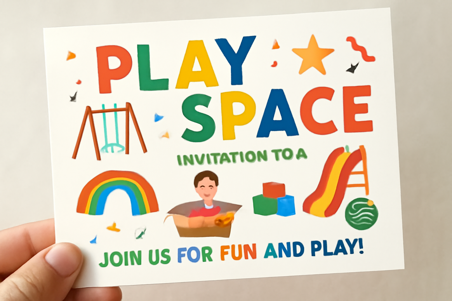 play space invitations