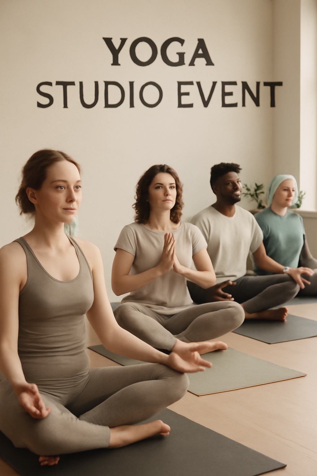 Professional yoga invitations for studio events