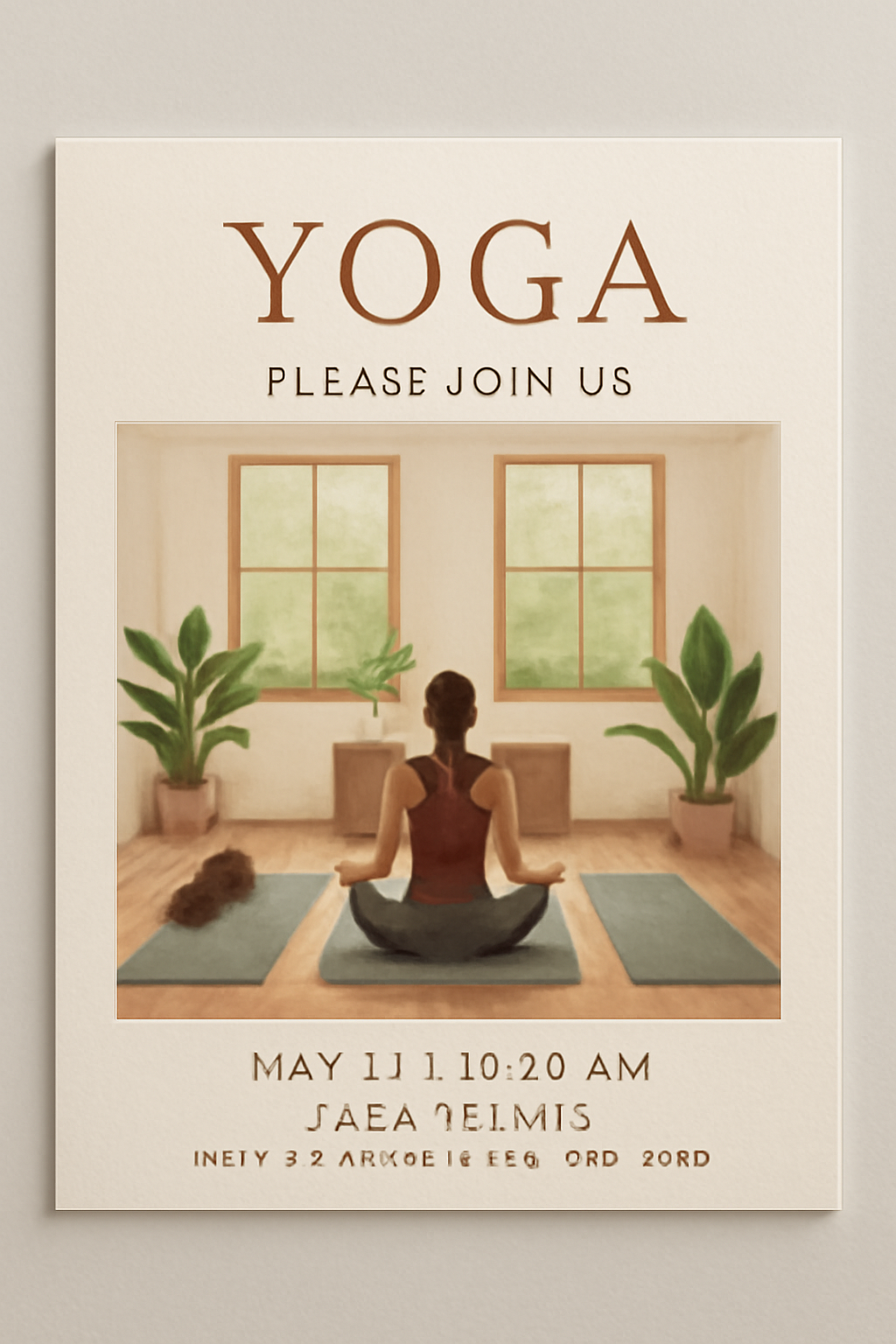 Professional yoga invitations design