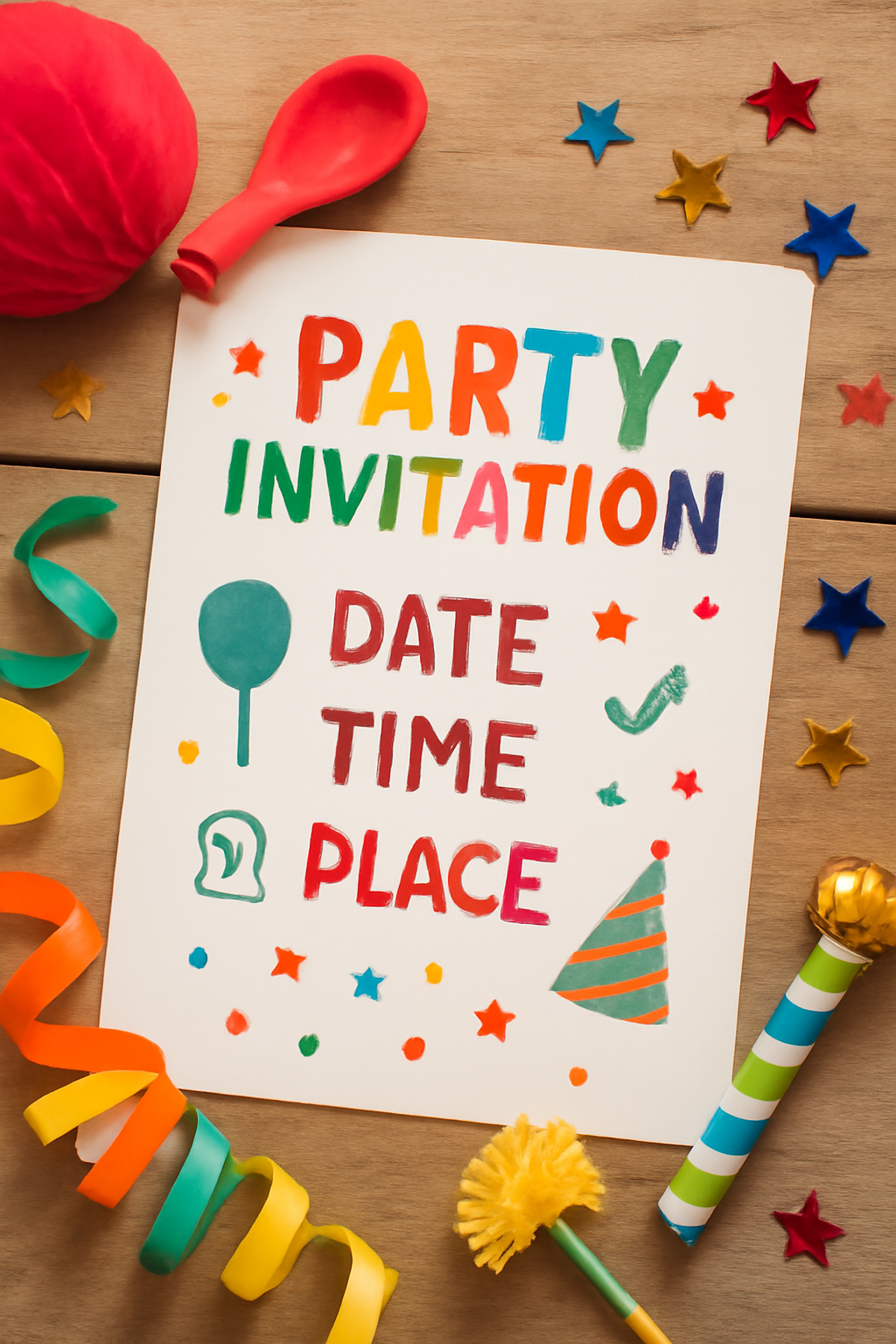 Party invitation checklist